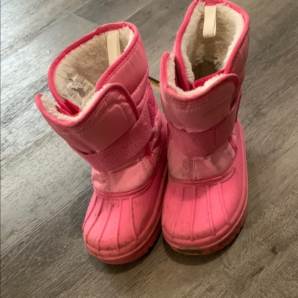 The Children's Place Pink Rain & Snow Boots Waterproof Insulated size 8 toddler